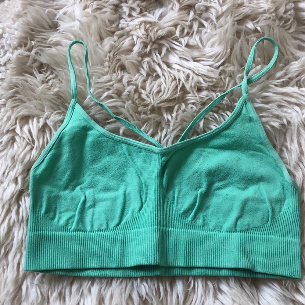 Mint green bra
